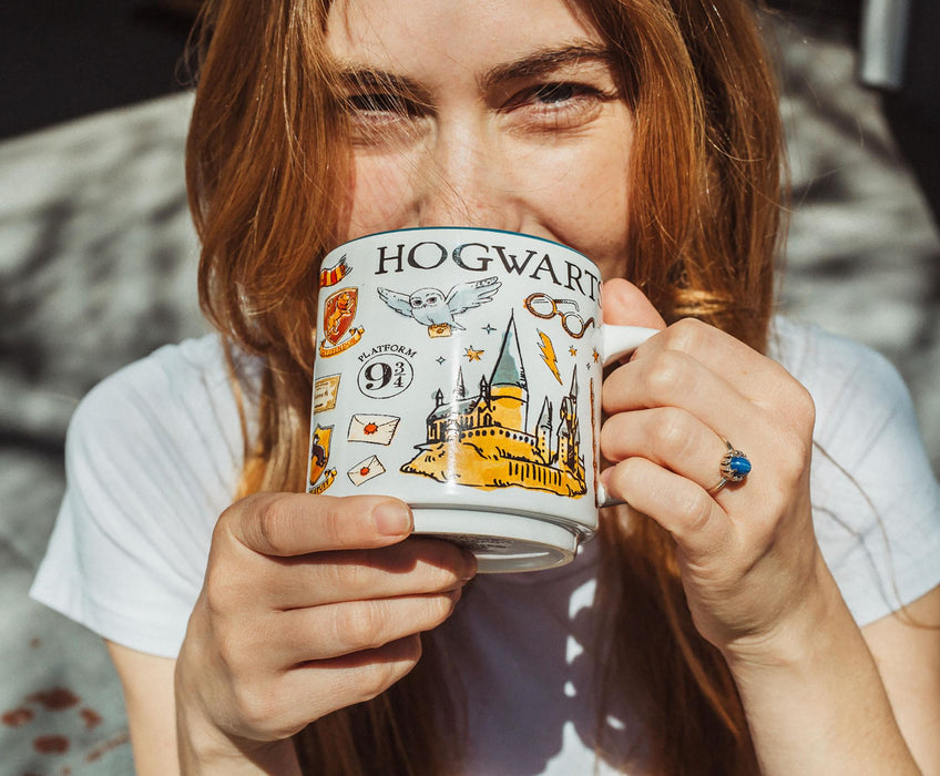 Harry Potter - Hogwarts Allover Icons Ceramic Stacking Mug | Holds 13 Ounces