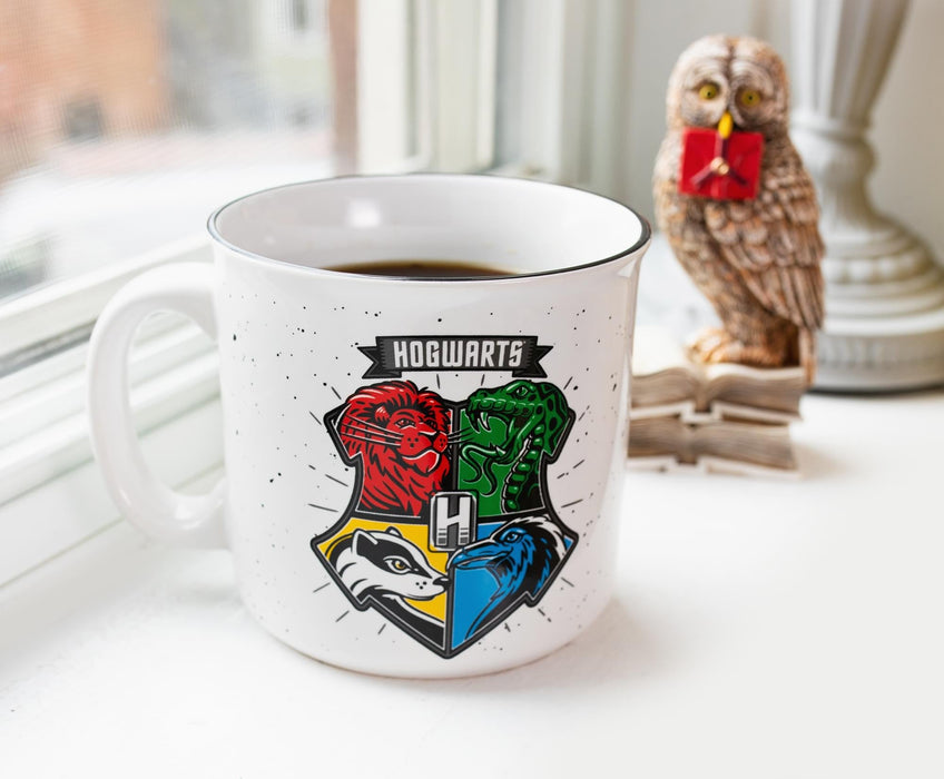 Harry Potter - Hogwarts Crest Ceramic Camper Mug | Holds 20 Ounces