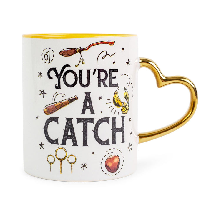 Harry Potter - Quidditch "You're A Catch" Sculpted Handle Ceramic Mug | 14 Ounces