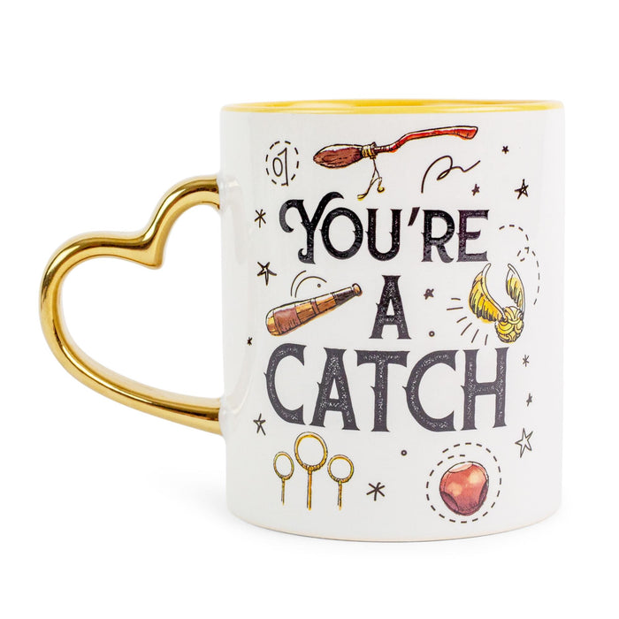 Harry Potter - Quidditch "You're A Catch" Sculpted Handle Ceramic Mug | 14 Ounces