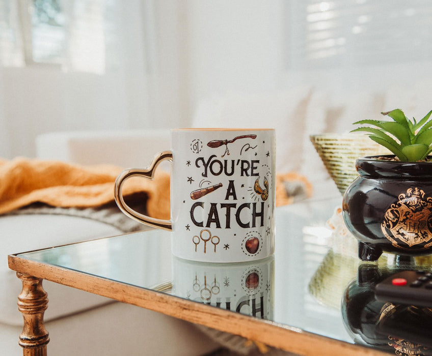 Harry Potter - Quidditch "You're A Catch" Sculpted Handle Ceramic Mug | 14 Ounces