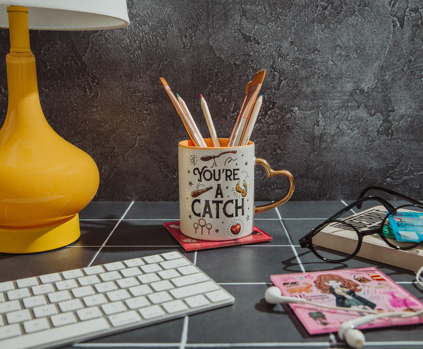 Harry Potter - Quidditch "You're A Catch" Sculpted Handle Ceramic Mug | 14 Ounces