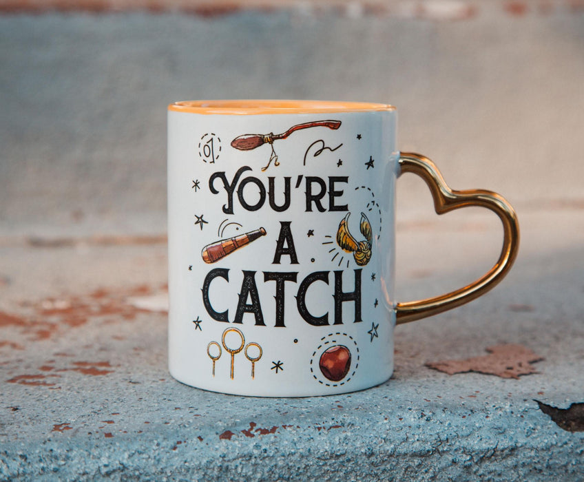 Harry Potter - Quidditch "You're A Catch" Sculpted Handle Ceramic Mug | 14 Ounces