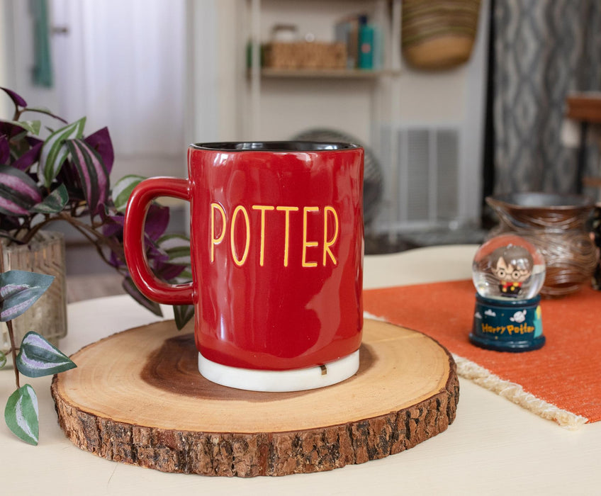 Harry Potter - Wax Resist Ceramic Pottery Mug | Holds 25 Ounces