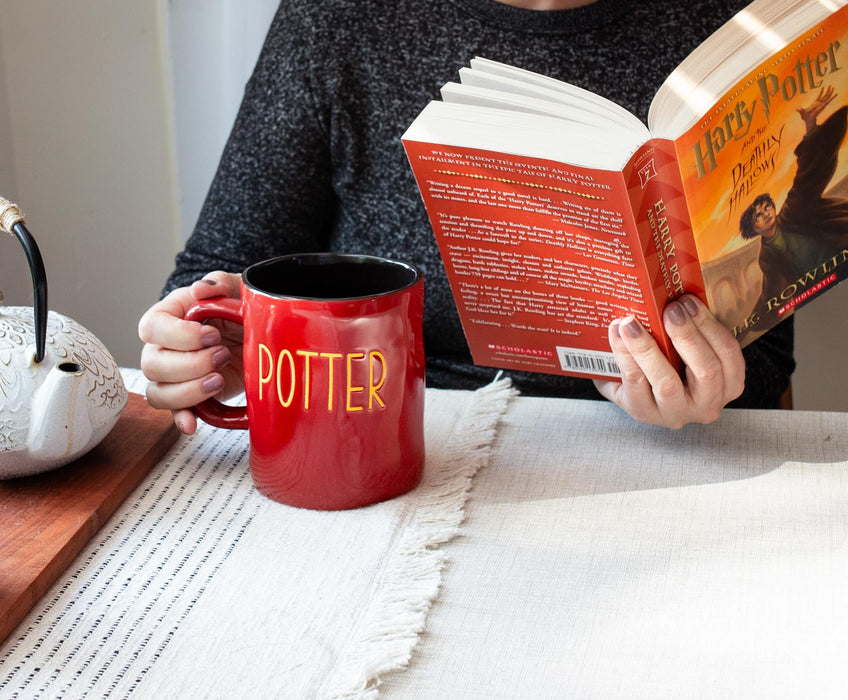 Harry Potter - Wax Resist Ceramic Pottery Mug | Holds 25 Ounces