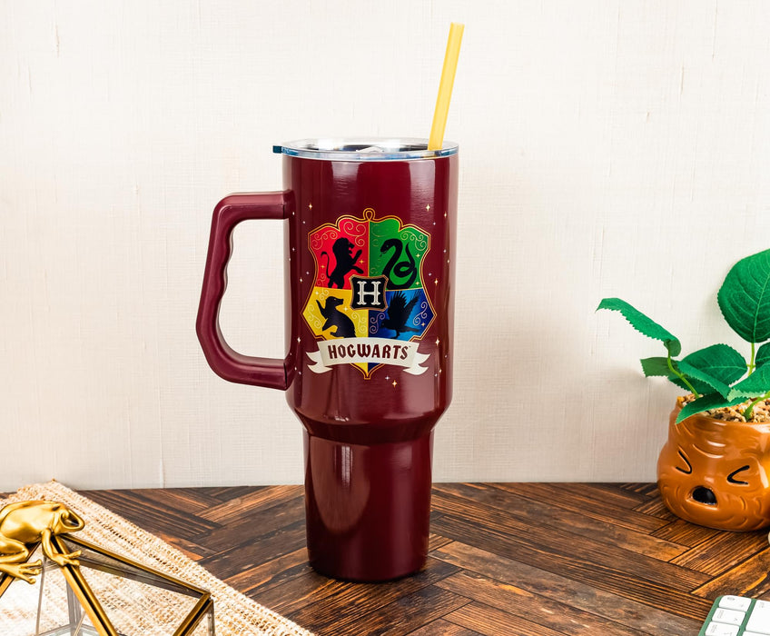 Harry Potter Hogwarts 40-Ounce Stainless Steel Tumbler With Handle
