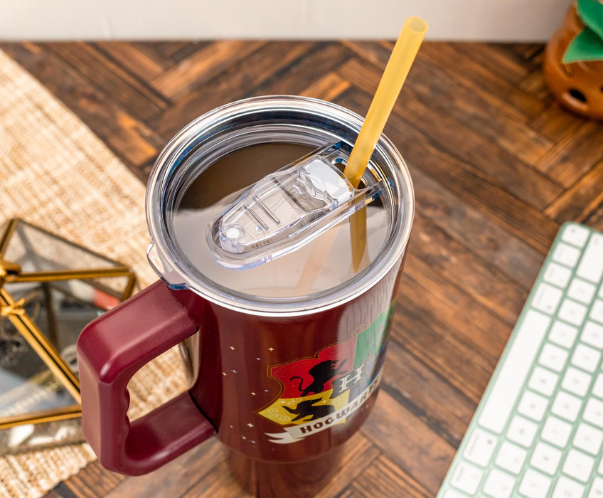 Harry Potter Hogwarts 40-Ounce Stainless Steel Tumbler With Handle