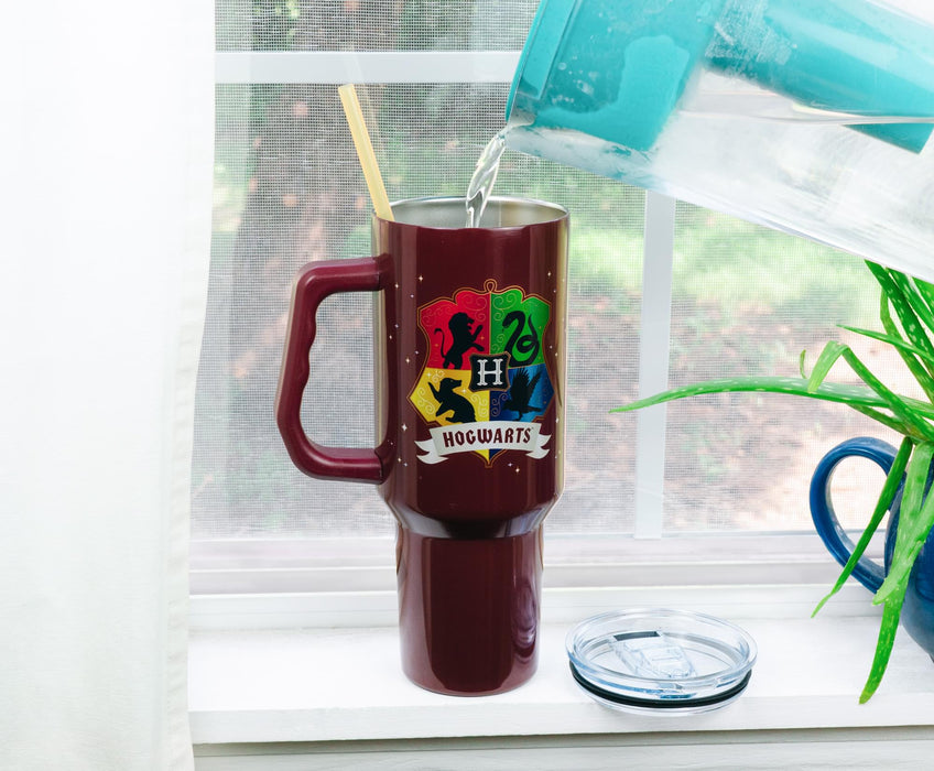 Harry Potter Hogwarts 40-Ounce Stainless Steel Tumbler With Handle