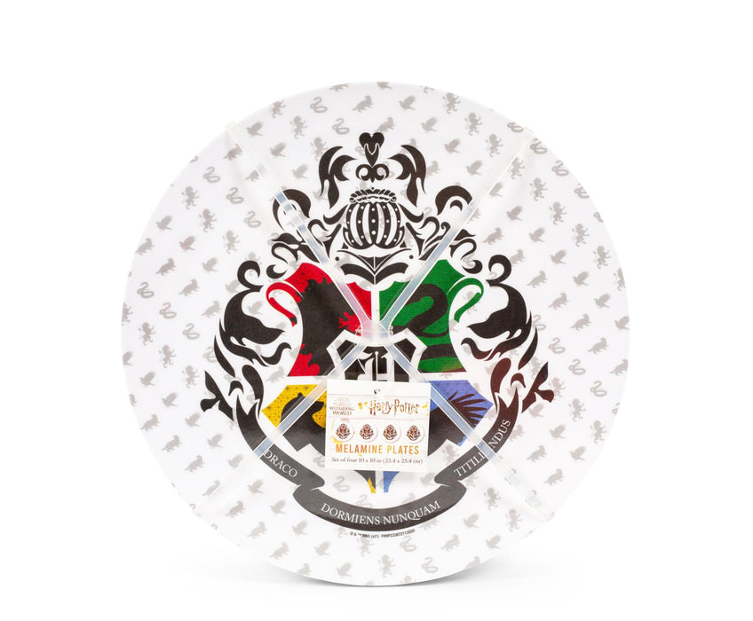 Harry Potter - Hogwarts Crest 10-Inch Melamine Dinner Plates | Set of 4