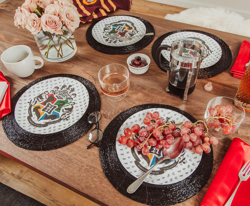 Harry Potter - Hogwarts Crest 10-Inch Melamine Dinner Plates | Set of 4
