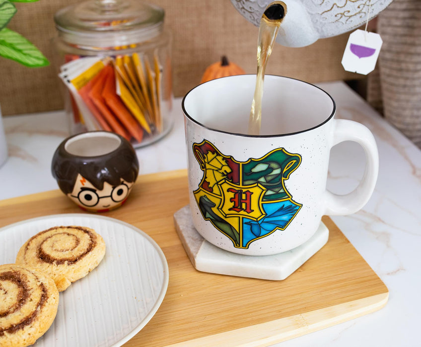 Harry Potter - Hogwarts Logo Ceramic Camper Mug | 20 Ounces