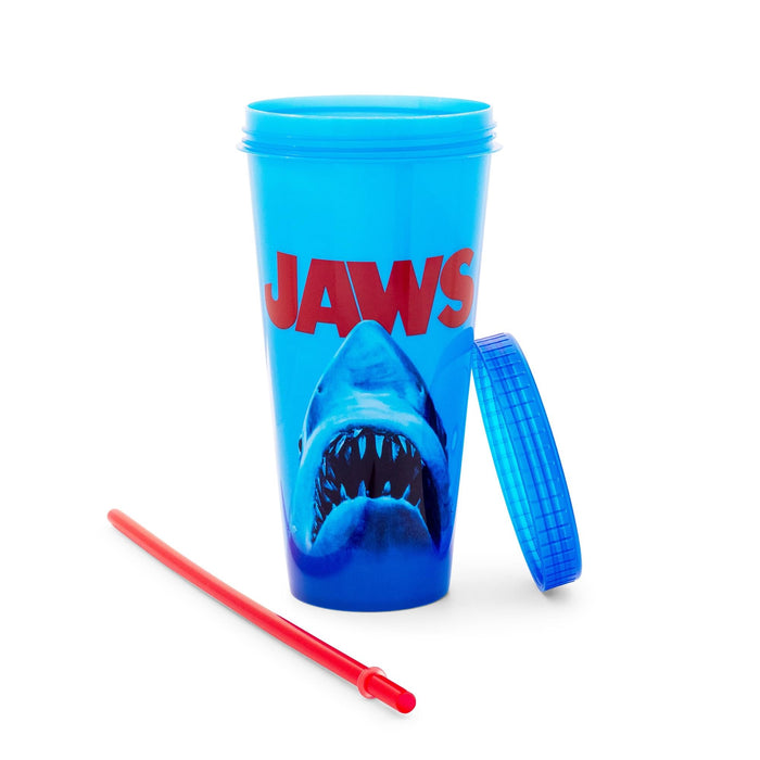 Jaws Poster Logo Color-Changing Tumbler With Lid and Straw | Holds 24 Ounces