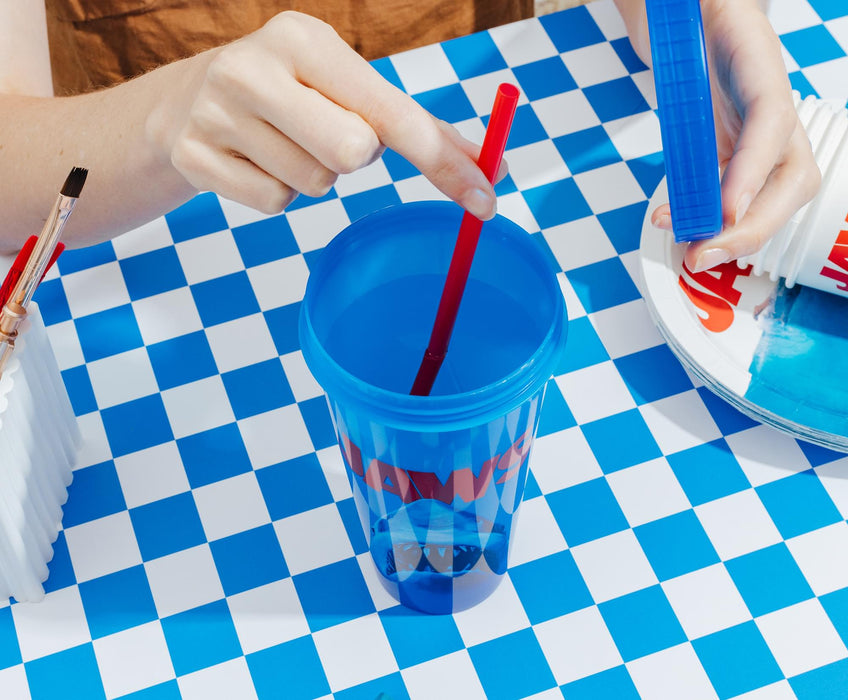 Jaws Poster Logo Color-Changing Tumbler With Lid and Straw | Holds 24 Ounces