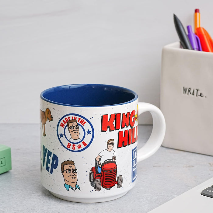 King Of The Hill Episode Icons Single Stackable Ceramic Mug | Holds 13 Ounces
