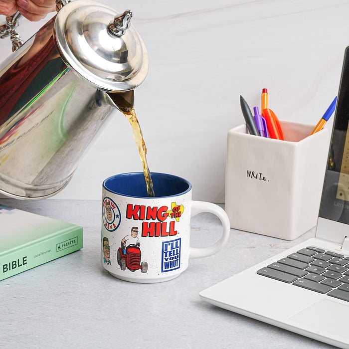 King Of The Hill Episode Icons Single Stackable Ceramic Mug | Holds 13 Ounces