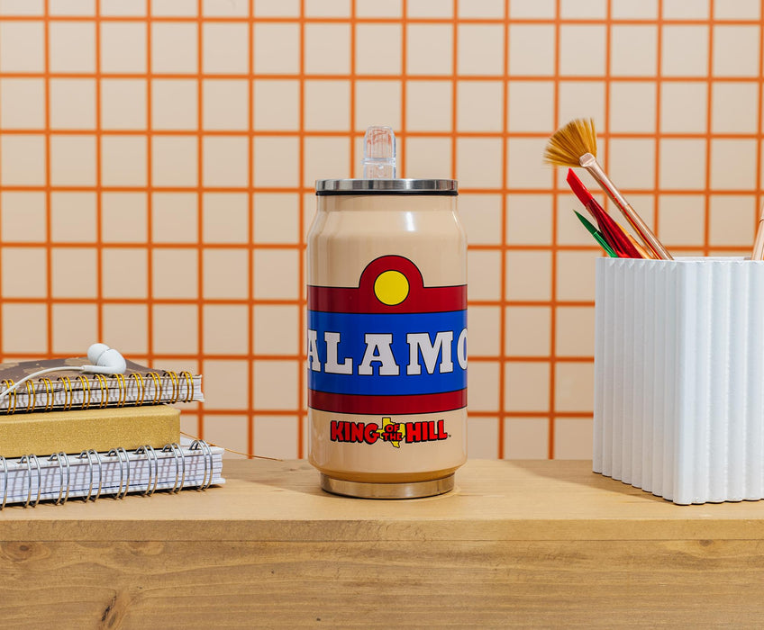 King Of the Hill - Alamo Beer Logo Stainless Steel Drinking Can | Holds 9 Ounces