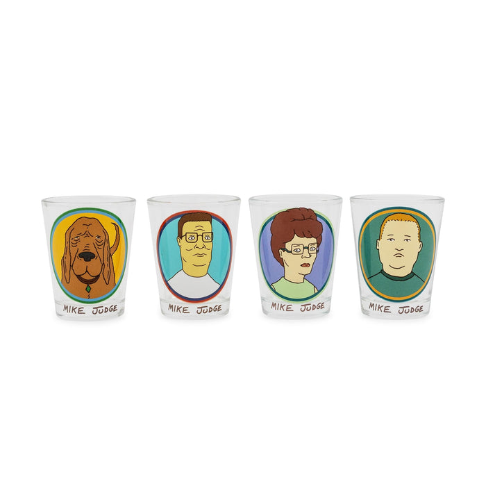 King Of the Hill - Family Portraits 2-Ounce Mini Shot Glasses | Set of 4