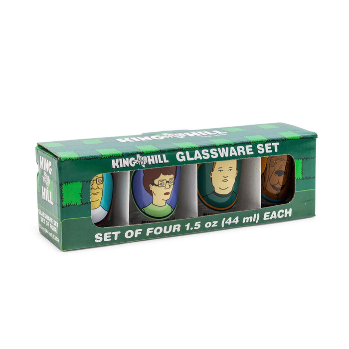 King Of the Hill - Family Portraits 2-Ounce Mini Shot Glasses | Set of 4