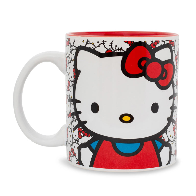 Sanrio Hello Kitty Allover Faces Ceramic Mug | Holds 20 Ounces product image 1 of 8