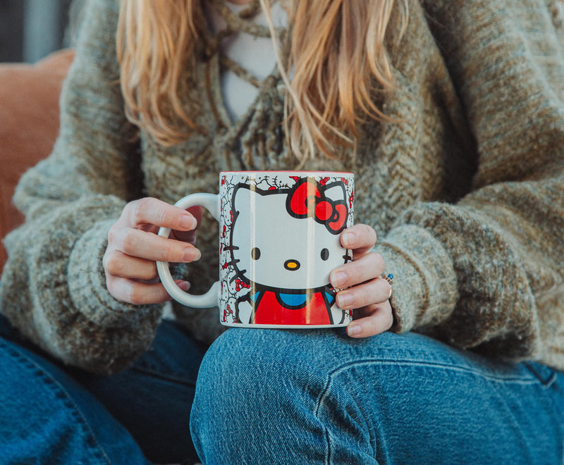 Sanrio Hello Kitty Allover Faces Ceramic Mug | Holds 20 Ounces product image 3 of 8