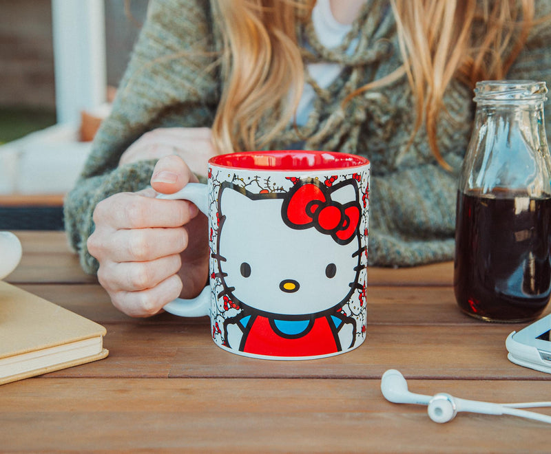 Sanrio Hello Kitty Allover Faces Ceramic Mug | Holds 20 Ounces product image 5 of 8