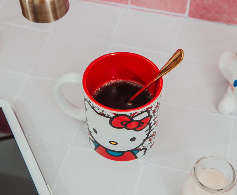 Sanrio Hello Kitty Allover Faces Ceramic Mug | Holds 20 Ounces product image 7 of 8