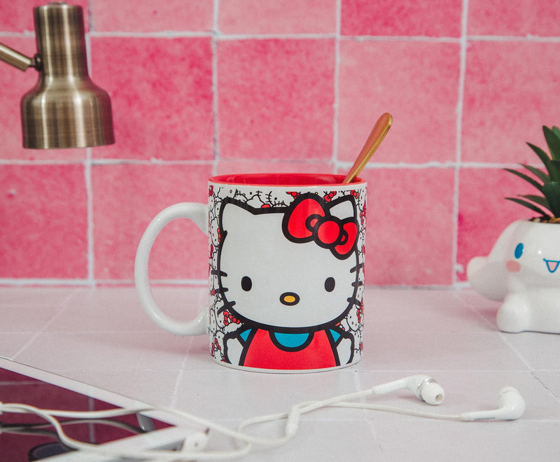 Sanrio Hello Kitty Allover Faces Ceramic Mug | Holds 20 Ounces product image 8 of 8