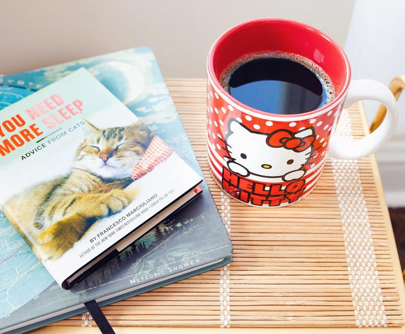 Sanrio Hello Kitty Dots And Stripes Ceramic Mug | Holds 20 Ounces product image 10 of 10
