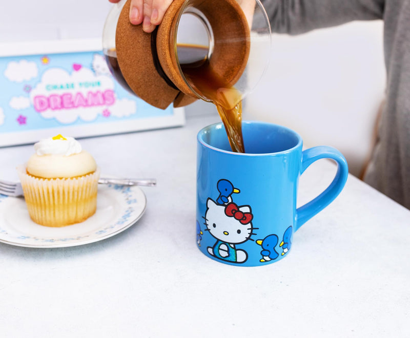 Sanrio Hello Kitty Blue Sparkles Ceramic Mug | Holds 14 Ounces product image 5 of 6