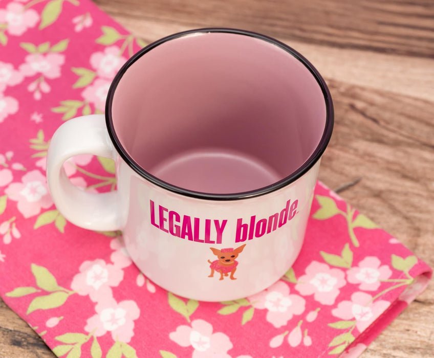 Legally Blonde "Bend and Snap" Ceramic Glitter Camper Mug | Holds 20 Ounces