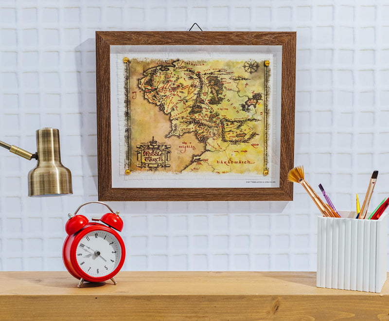 The Lord Of The Rings Middle-Earth Map Framed Canvas Wall Art | 14 x 12 Inches product image 7 of 8