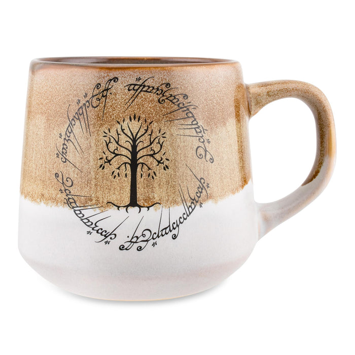 The Lord Of The Rings Elven Text Tapered Ceramic Pottery Mug | Holds 18 Ounces