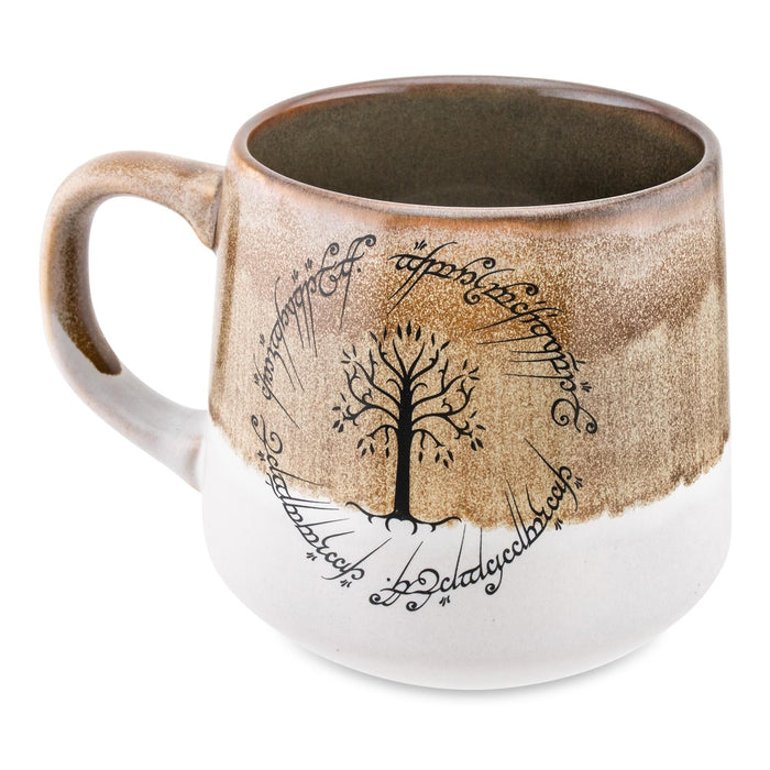 The Lord Of The Rings Elven Text Tapered Ceramic Pottery Mug | Holds 18 Ounces