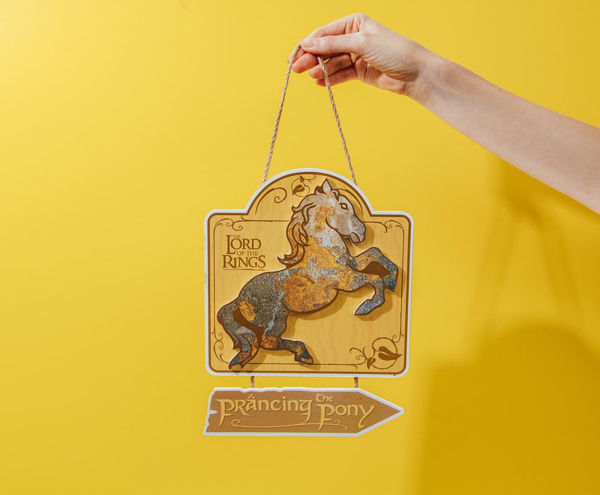 The Lord Of The Rings The Prancing Pony Hanging Wall Sign | 11 x 8 Inches