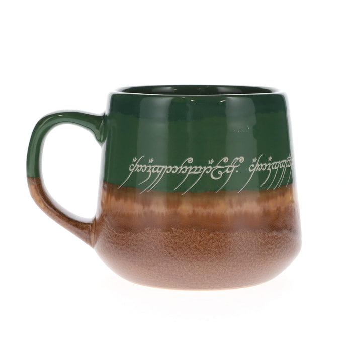 The Lord Of The Rings Elven Text Tapered Ceramic Pottery Mug | Holds 14 Ounces