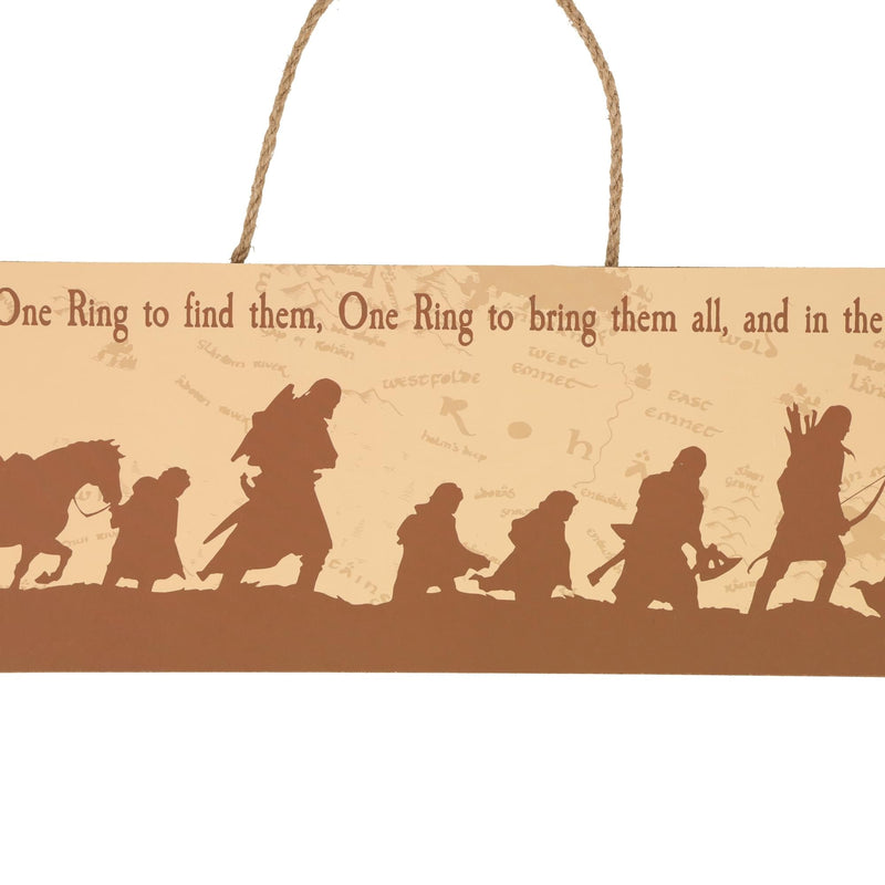 The Lord of the Rings - The Fellowship Framed Wooden Sign | 20 x 5 Inches product image 3 of 7