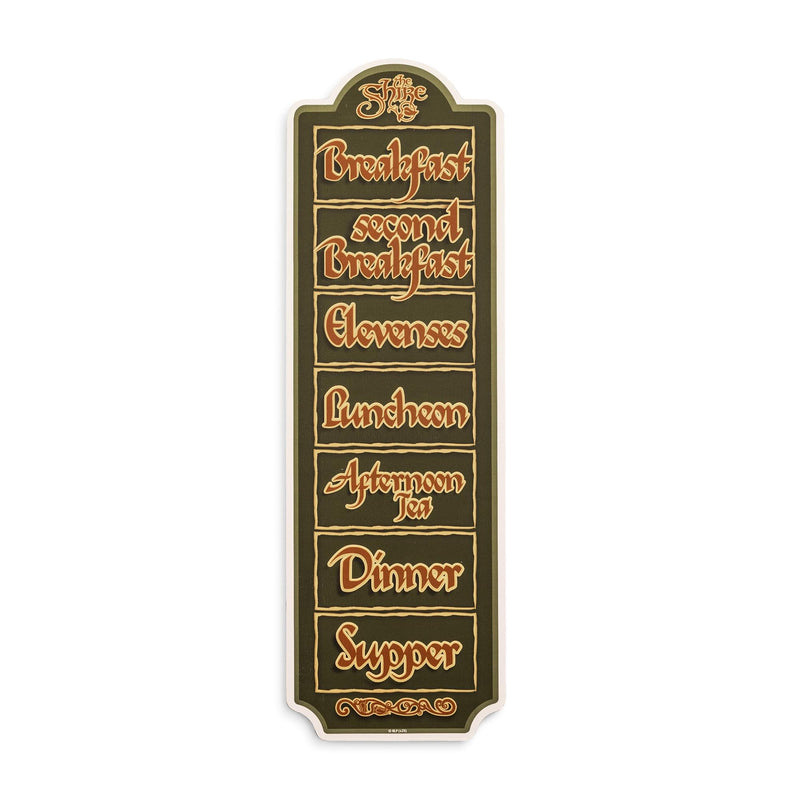 The Lord Of The Rings Hobbit Daily Schedule Wooden Sign | 20 x 6 Inches product image 1 of 8