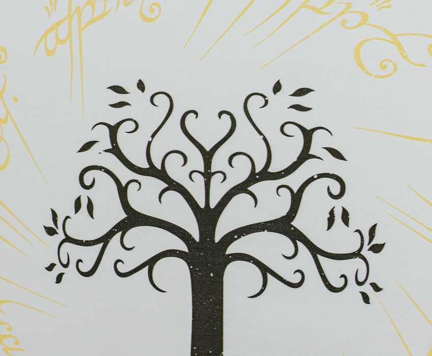 The Lord Of The Rings White Tree Of Gondor Hanging Wall Sign | 15 x 15 Inches