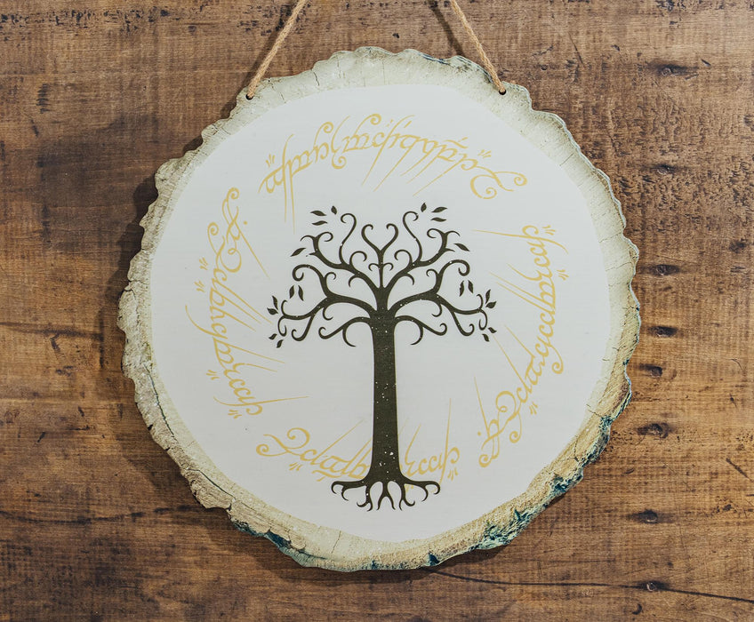 The Lord Of The Rings White Tree Of Gondor Hanging Wall Sign | 15 x 15 Inches