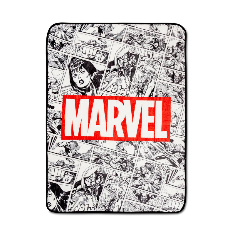 Marvel Comics Avengers Comic Panels Fleece Throw Blanket | 45 x 60 Inches product image 1 of 9