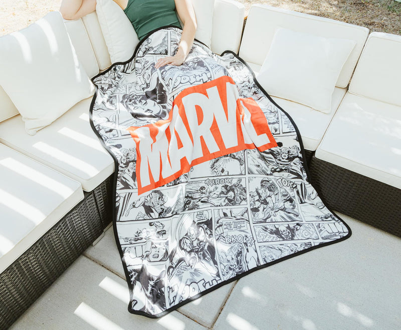 Marvel Comics Avengers Comic Panels Fleece Throw Blanket | 45 x 60 Inches product image 4 of 9