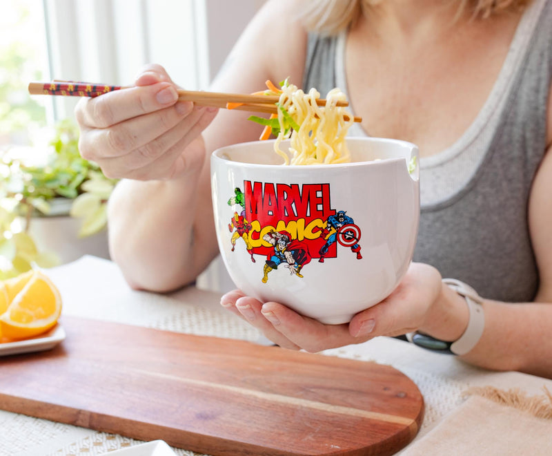 Marvel Comics The Avengers 20-Ounce Ramen Bowl and Chopstick Set product image 6 of 7