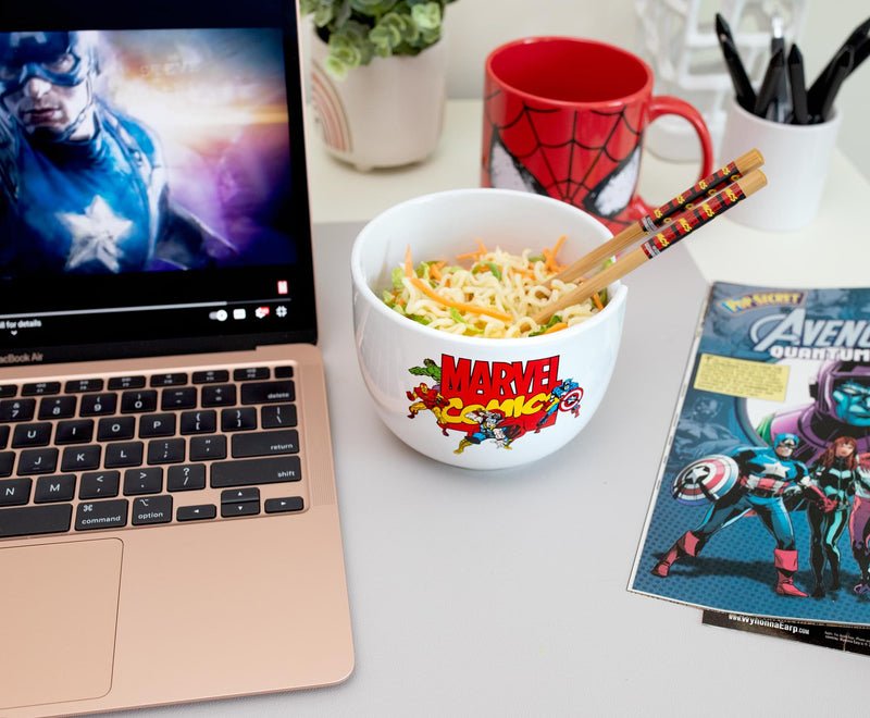 Marvel Comics The Avengers 20-Ounce Ramen Bowl and Chopstick Set product image 7 of 7