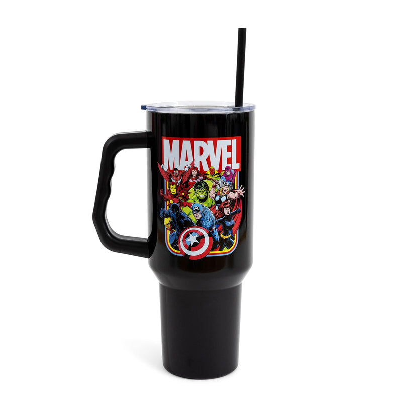 Marvel Comics The Avengers 40-Ounce Black Stainless Steel Tumbler With Handle product image 1 of 9