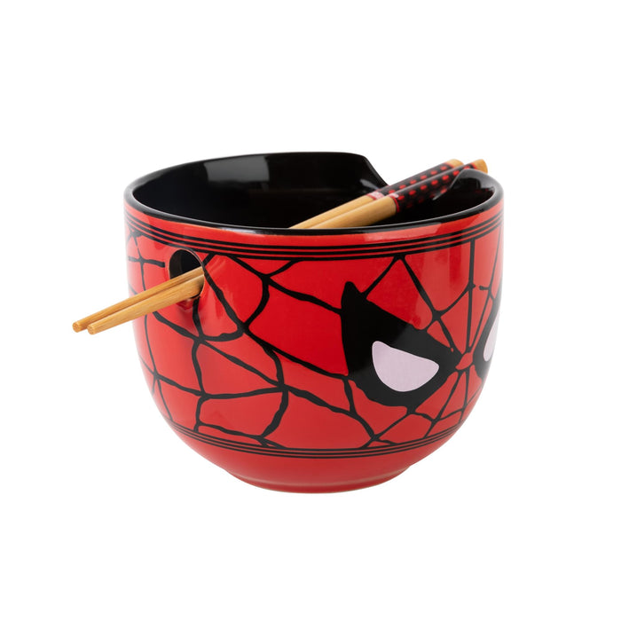 Marvel Spider-Man Face 20-Ounce Ramen Bowl and Chopstick Set