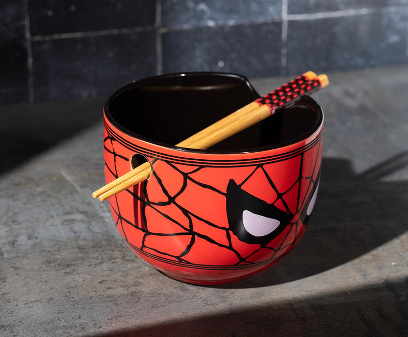 Marvel Spider-Man Face 20-Ounce Ramen Bowl and Chopstick Set product image 5 of 9