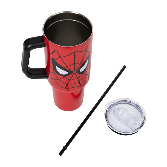Marvel Spider-Man Face 40-Ounce Stainless Steel Tumbler With Handle