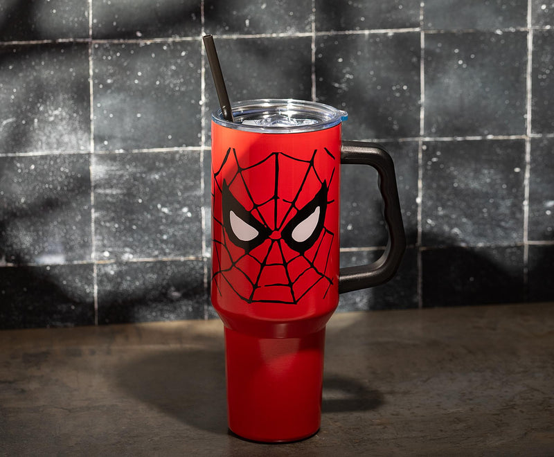 Marvel Spider-Man Face 40-Ounce Stainless Steel Tumbler With Handle product image 4 of 9