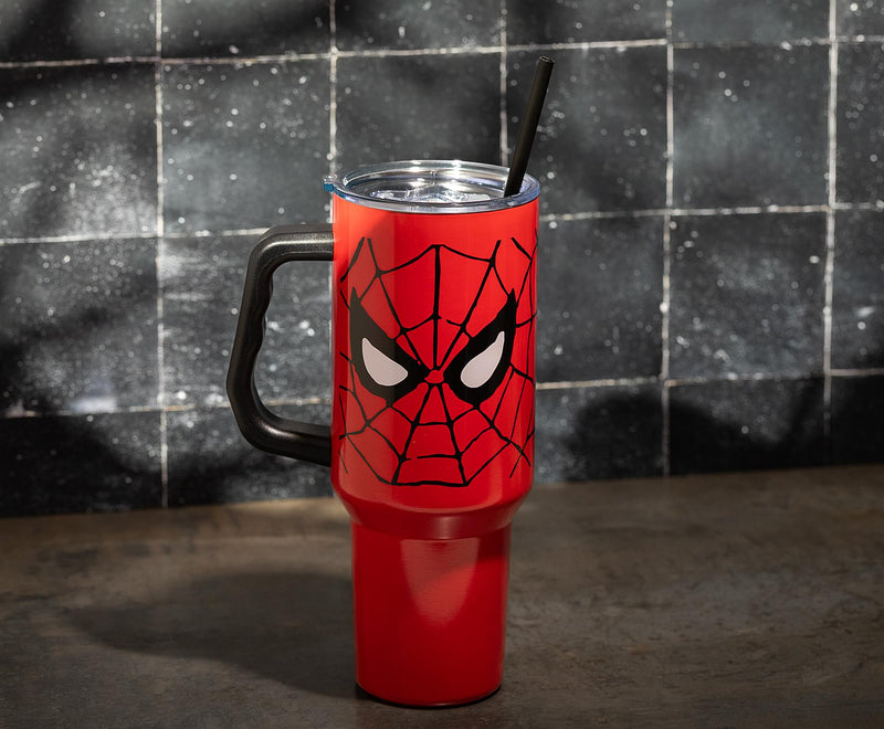 Marvel Spider-Man Face 40-Ounce Stainless Steel Tumbler With Handle product image 5 of 9