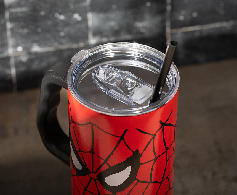 Marvel Spider-Man Face 40-Ounce Stainless Steel Tumbler With Handle product image 6 of 9
